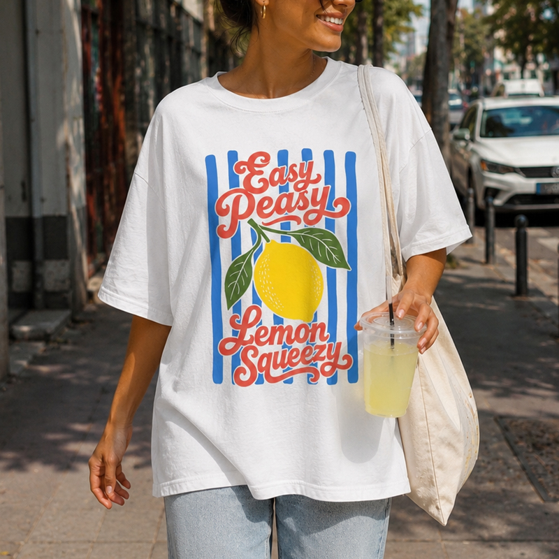 تی شرت طرح Easy Peasy Lemon