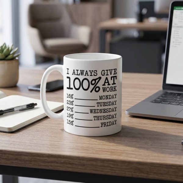 ماگ سرامیکی با طرح استفاده از 100% پتانسیل در کار