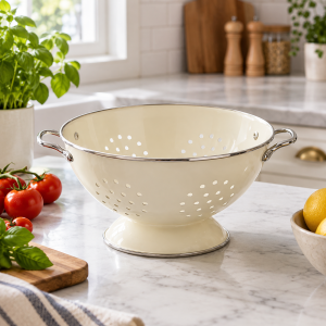 آبکش لعابی طرح ایکیا - قطر 25 سانتی متر